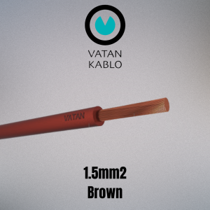 VATAN KABLO 1.5mm² Flexible Single Core (Brown)