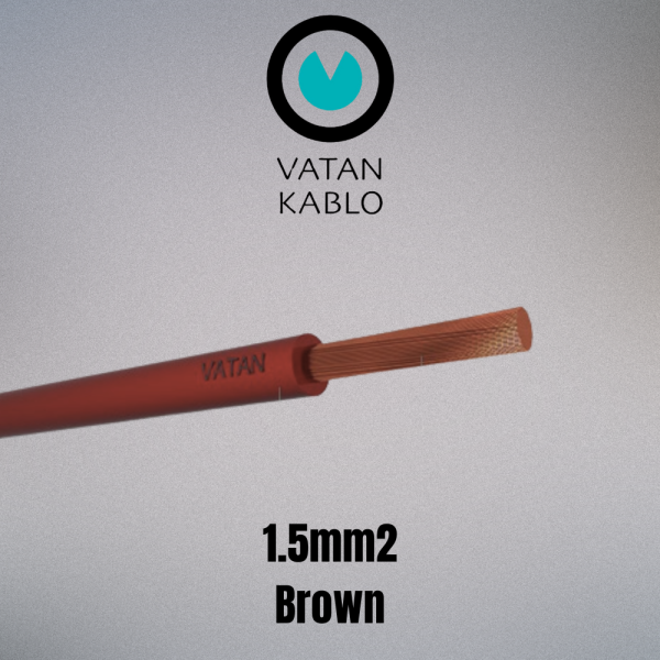 VATAN KABLO 1.5mm² Flexible Single Core (Brown)