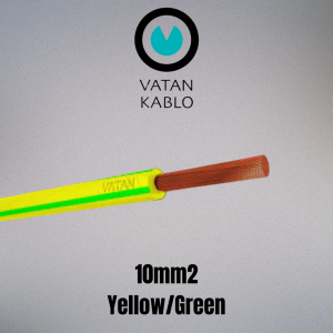VATAN KABLO 10.0mm² Flexible Single Core (Yellow & Green)