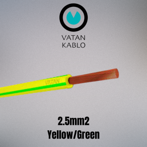 VATAN KABLO 2.5mm² Flexible Single Core (Yellow/Green)