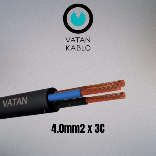 VATAN KABLO 4.0mm² x 3C Flexible Round