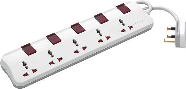 Legrand Power Strip 3P13A Multistandard – 5 Outlets, 3m with Switch