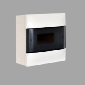 Legrand Surface-Mounted Enclosure 1x8 Modules – White Door + Earth Terminal