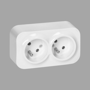 Legrand Forix Socket 2P+T 10/16A Double Surface – Complete