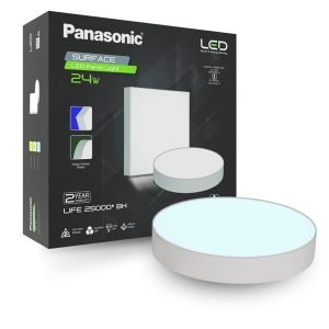 PANASONIC LED Rimless Surface Panel Light Round 24W 3000K-PPAM16243R1