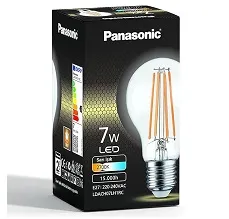 PANASONIC E27 FIL LAMP 7W 806LM 2700K CLEAR