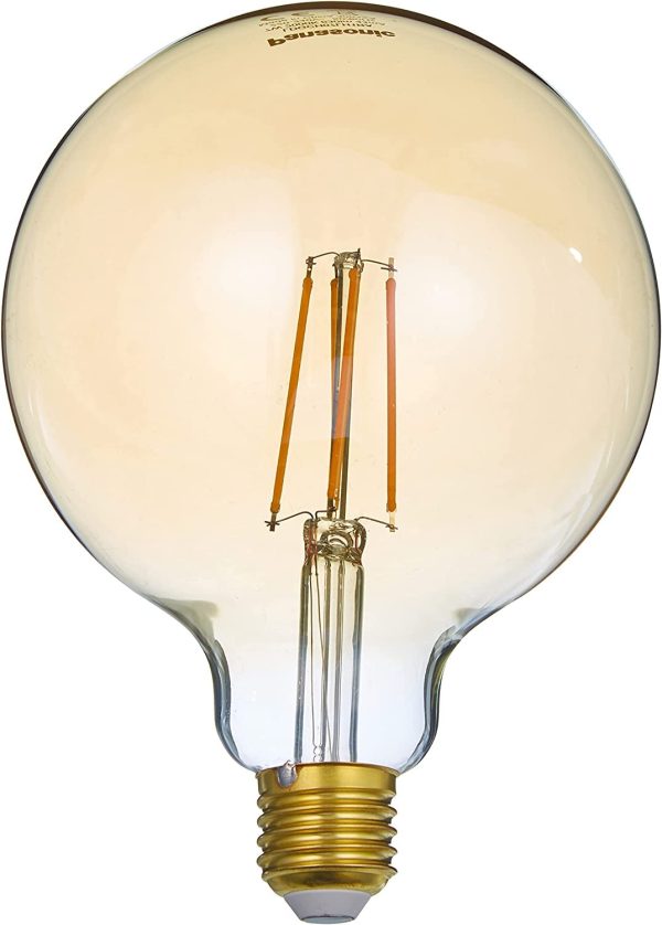PANASONIC FIL LAMP E27 G125 7W 630LM 2000K GOLD