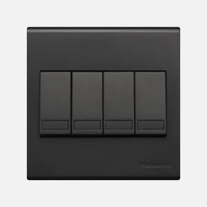 PANASONIC SWITCH 4 GANG 2 WAY SP- 10AX - BLACK