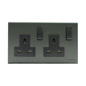 PANASONIC SWITCH SOCKET DBL 13A - GRAY
