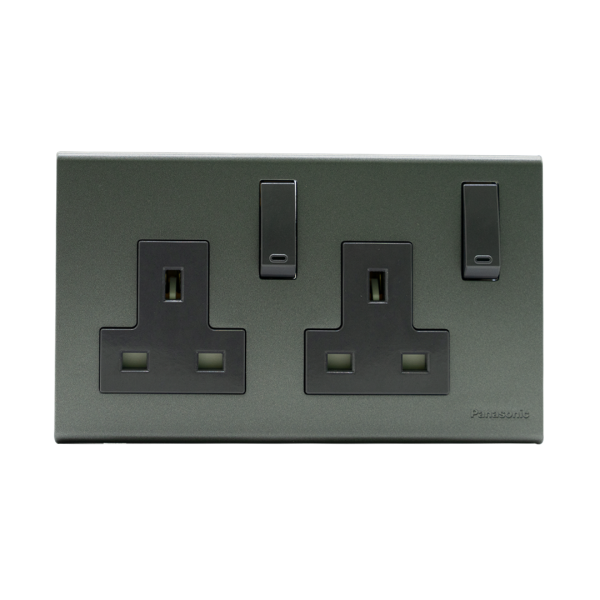 PANASONIC SWITCH SOCKET DBL 13A - GRAY