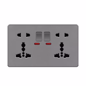PANASONIC SWITCH SOCKET DBL UNIVERSAL-GRAY