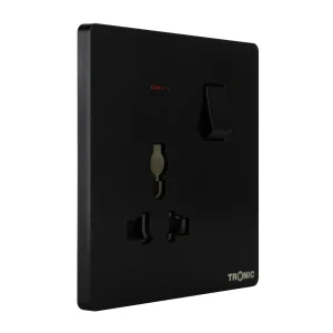 PANASONIC SWITCH SOCKET SGL UNIVERSAL - BLACK
